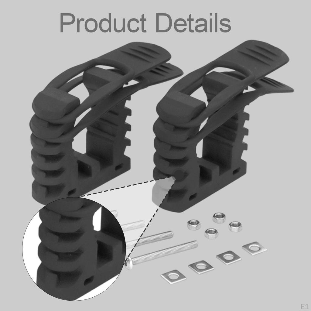 Holder for Roof Rack with Rubber Clamp and Wall Mount Brackets Outdoor Use
