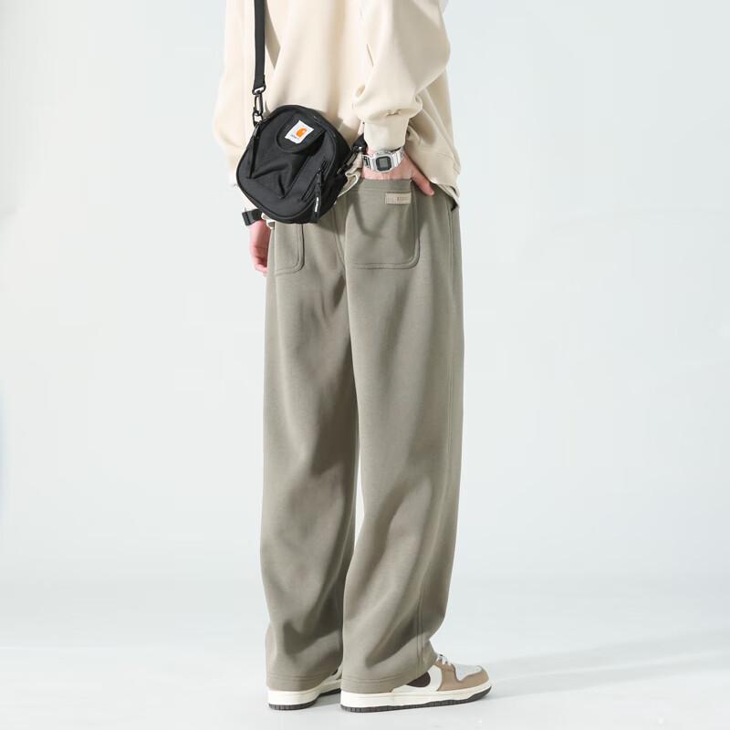 Dingfengbaoluo Men's High Street Straight-Leg Casual Sports Pants WH5609