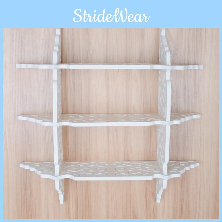 Pvc Wall Mount Storage Shelf With Multipanel Design For Home Office Organization
