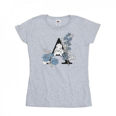 Womens/Ladies Alice In Wonderland Letter A Cotton T-Shirt