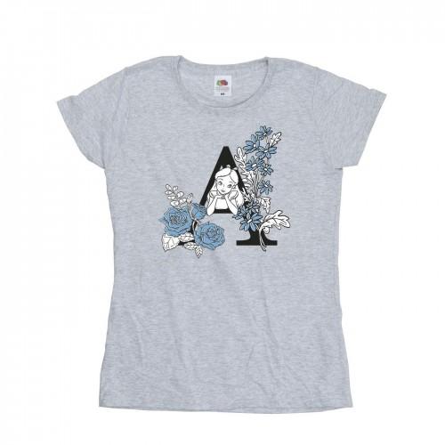 Disney Womens/Ladies Alice In Wonderland Letter A Cotton T-Shirt