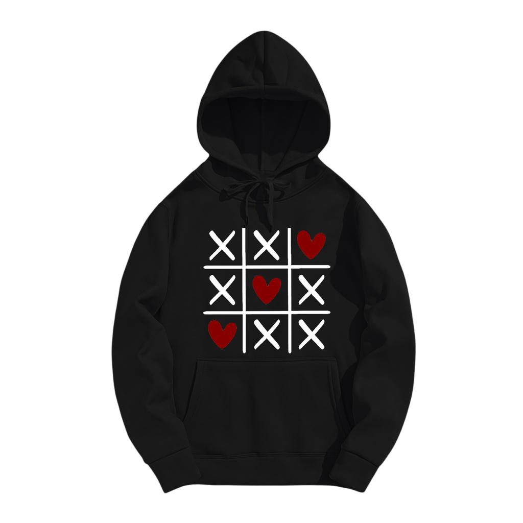 Damen Locker Bequem Lässig Modisch Liebe Aufdruck Langarm Sweatshirt