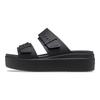 Crocs Brooklyn Low Heel Casual Rubber Sole Anti-Skid Slide Sandals Women sandals Black 207431-001