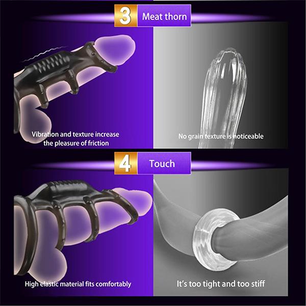 Penis Lock Male Soft Flexible Condom Delay Ejaculation Cock Ring Adult Toy