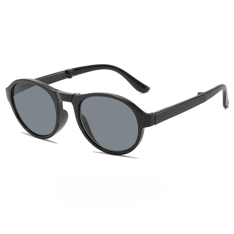 Men's and Women's New Foldable Reading Sunglasses Neutral Fashion Retro New Portable Presbyopia Glasses Sunglasses To +3.5+4.0