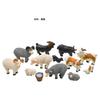 13-Piece Set of Resin Sheep Miniatures Simple Desktop Ornaments (2–5 Cm)