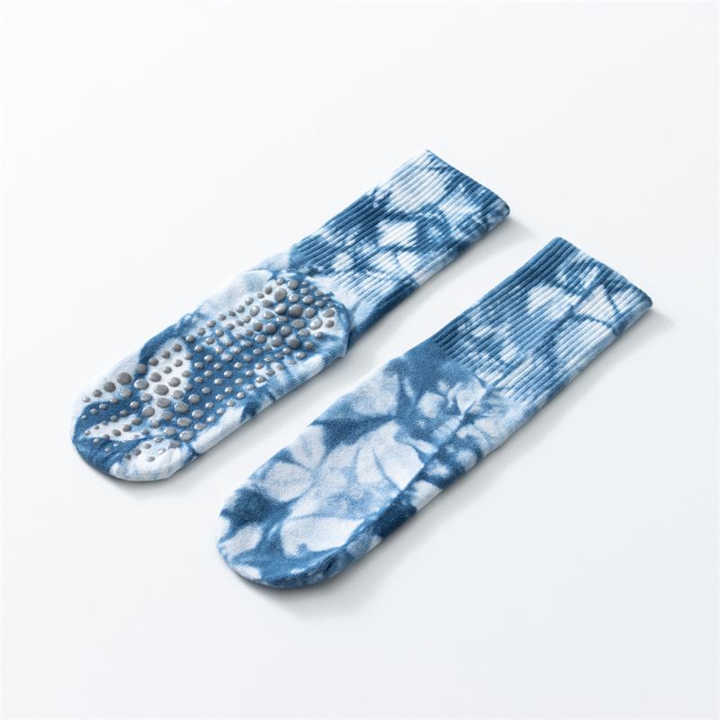 Neue Herbst- und Winterserie mit Batik-Ahornblatt-Motiv, Yoga-Socken, Verdickt, Anti-Rutsch, Fitness-Boden-Socken