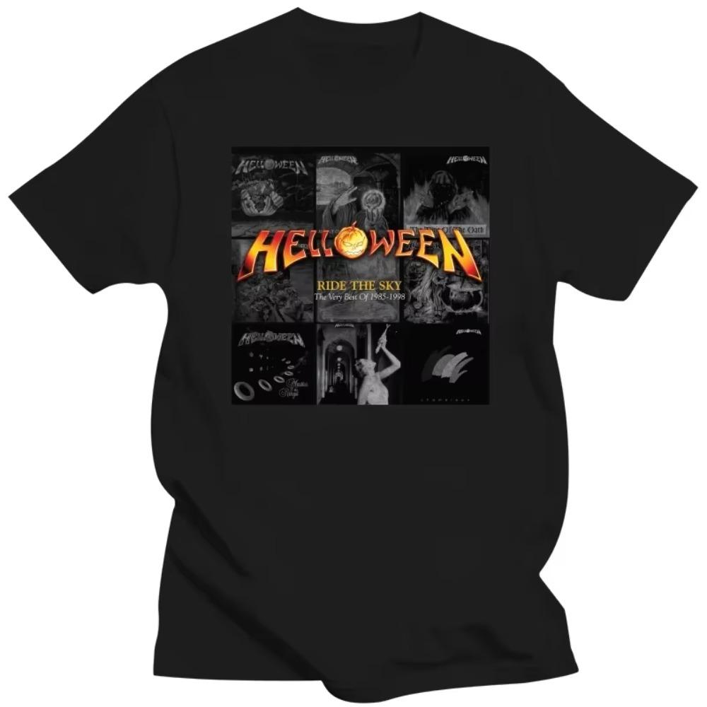 

Новая футболка Heavy Metal Power Metal Helloween Band, винтажная мужская мода, летние футболки, повседневная уличная одежда в стиле Харадзюку, хлопковая футболка S