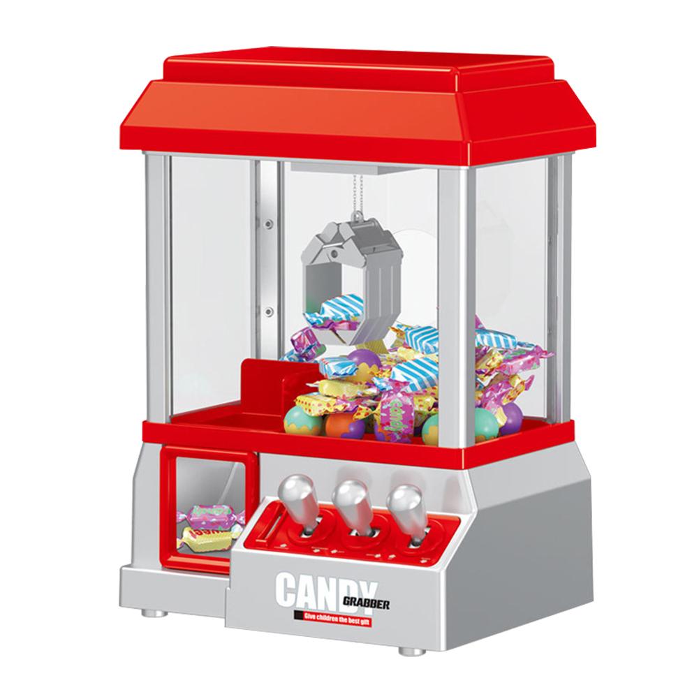Portable Mini Claw Machine Coin Operated Plastic Mini Candy Grab Machine Party Supplies Battery Powered Entertainment Funny Toys