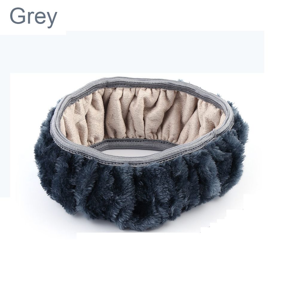 1Pc Multiple Color Car Accessory Warm Furry Protector Super Thick Steering Wheel Cover Soft Plush