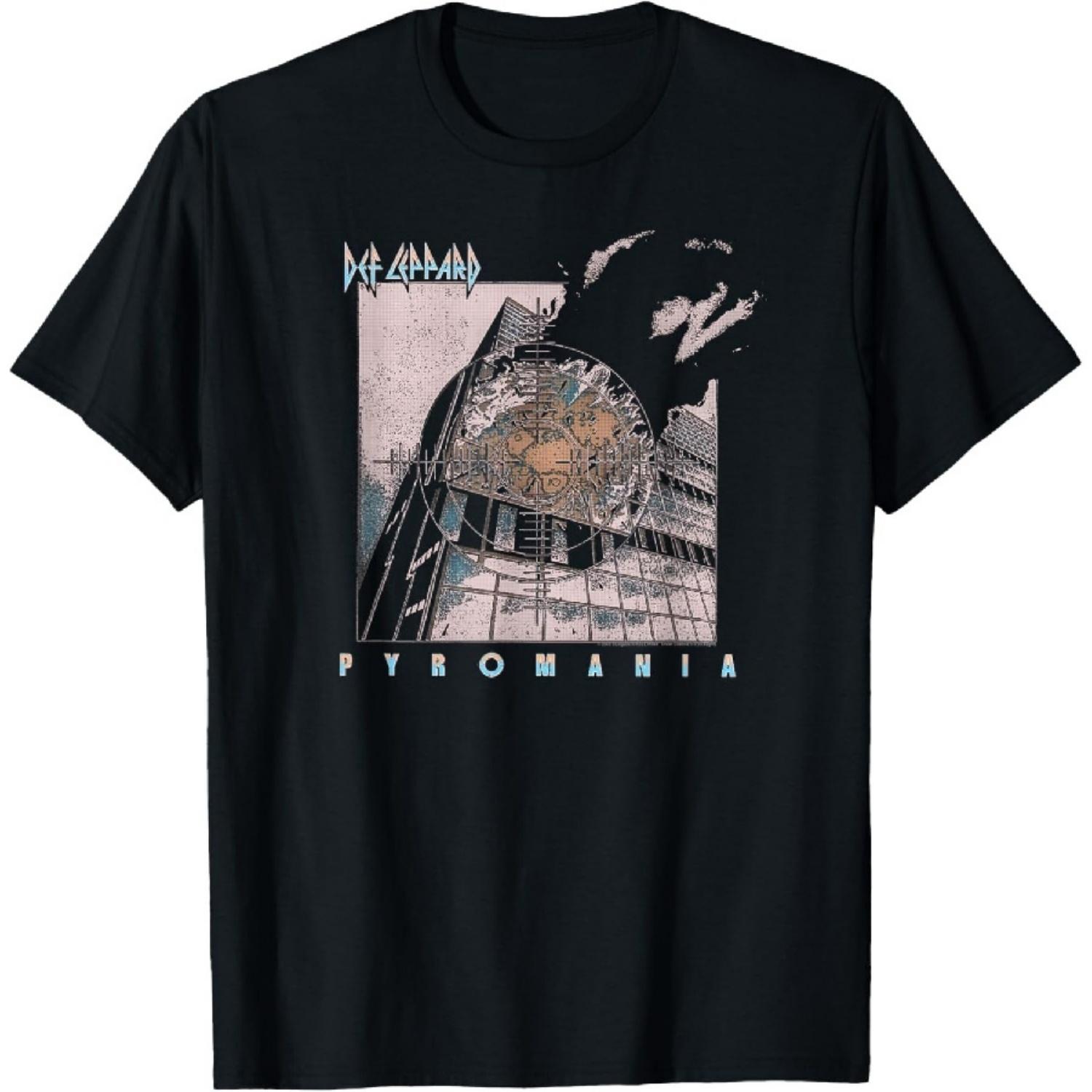 

Def Leppard Pyromania Faded Black Unisex-Adults T-Shirt S