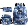 Attack Giant Elementary School Bag Backpack Casual School Bag Three-piece Set