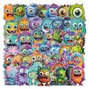 50pcs Cartoon Monster Graffiti Stickers: Waterproof, Creative Decorations for Car, Phone, Computer - Perfect for Students
