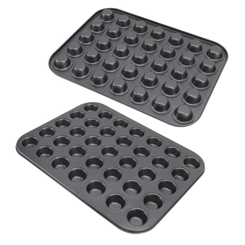 35 Grids Cupcake Baking Tray Carbon Steel Tart Quiche Mold Multipurpose Cake Mold Oven Baking