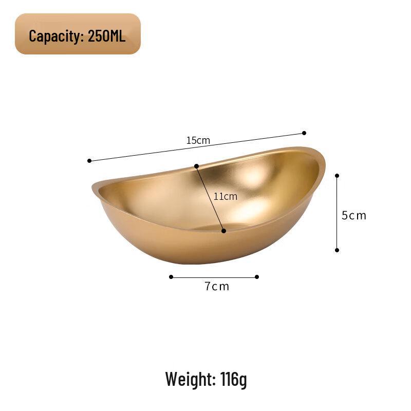 Lainuo Gold Stainless Steel Multi-Purpose Boat Bowl
