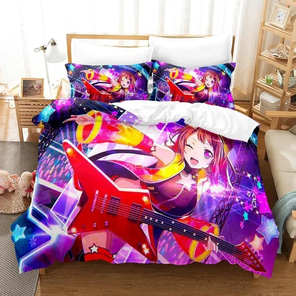 3D Print BanG Dream! Girls Band Party! Bedding Set Single Twin Full Queen King Size Bed Set Adult Kid Bedroom Duvet Cover Sets