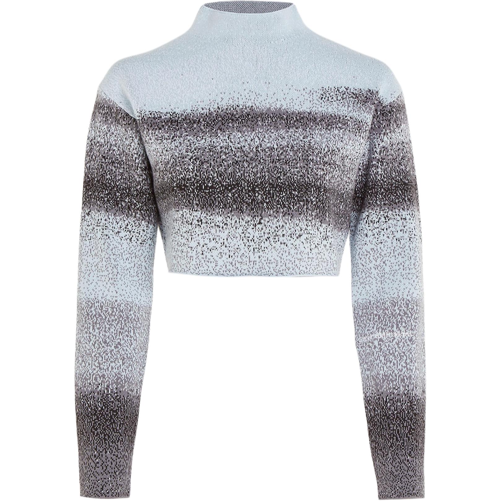 

Calvin Klein Jeans Short Embroidered Letter Knit Sweater Women Tops Blue Black J20J222921-0LA XS