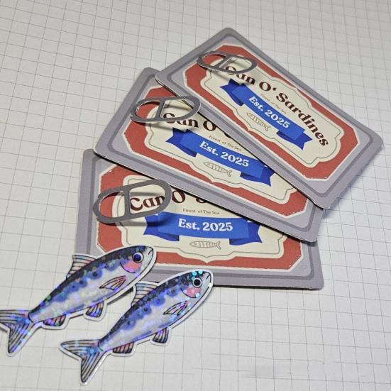 Sardines In Can Sticker Dark Humor Funny Bumper Die-Cut Sticker for Water Bottles Laptop Phone Car Ski Helmet Phone Case Decor