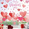 Heart Love Glass Window Stickers 3D Valentine's Day Scene Decoration Background Glass Static Wall Stickers Creating Holiday