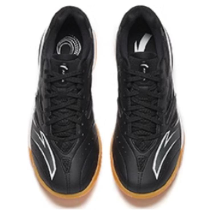 Anta Wing Table Tennis Badminton Shock Absorbing Wear Resistant Non Slip Low Top Training Shoes Men Sneaker Black Gray 412510961-3