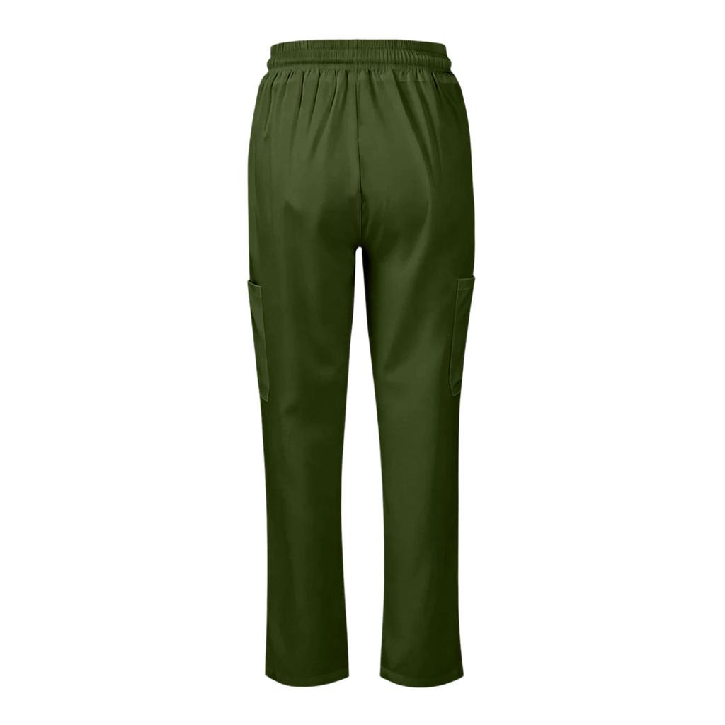 Women's Casual Lightweight  Color Work Pants/caregiver Pants With Side Pockets