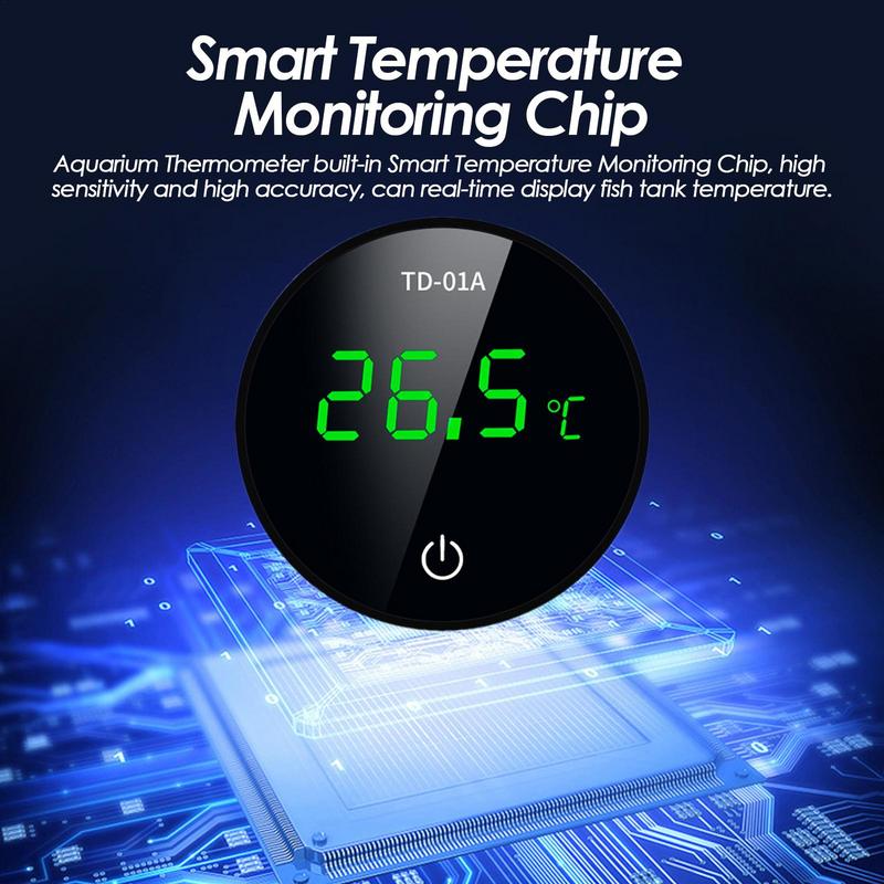 

Монитор температуры аквариума Измеритель температуры воды HD LED экран Цифровой Цельсий Перезаряжаемый Датчик Для Петушка Рептилии Ванны CHINA