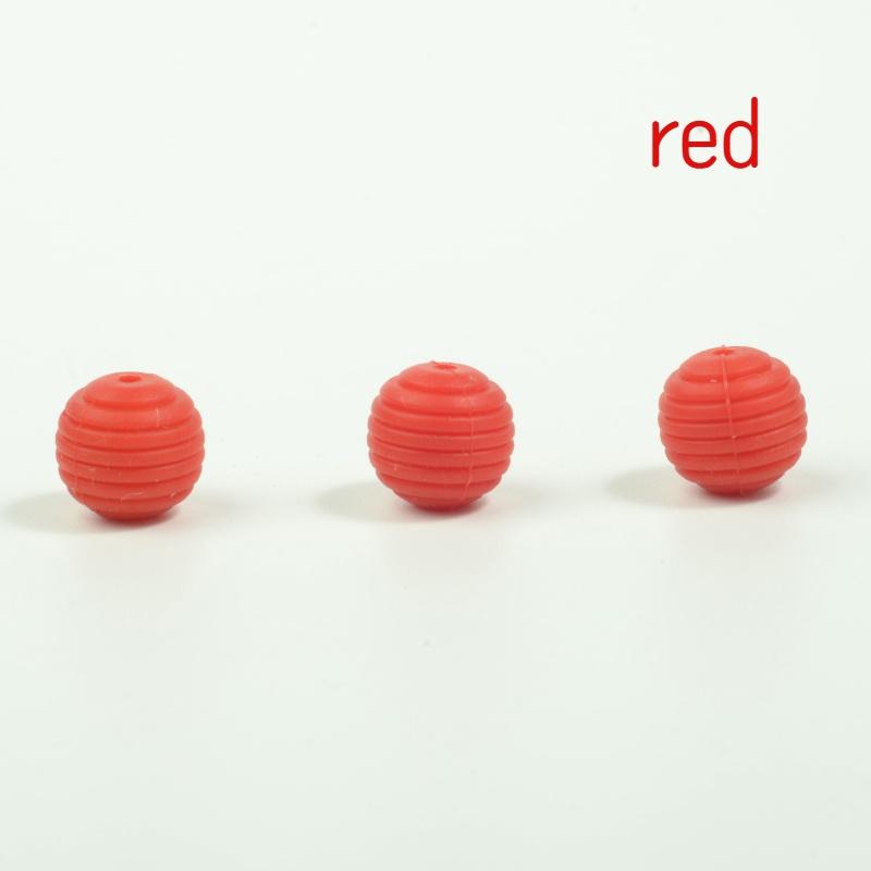 10pcs Silicone Beads Baby Teething Round Spiral Beads Food Grade Beads 15mm DIY Threaded Beads Baby Teethers