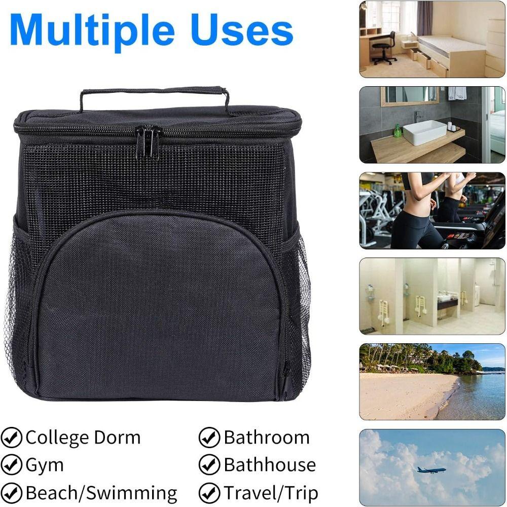 Portable Foldable Mesh Tote Quick Dry Hanging Shower Organizer Perfect Shower Bag  Gym