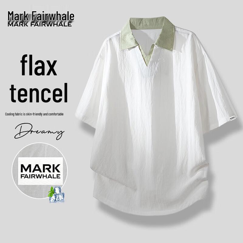 MARK FAIRWHALE Men s Premium Tencel Linen Blend Short Sleeve T-Shirt 2XL