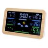 LCD Weather Clock Indoor Outdoor Temperature Humidity Monitor 24 Hour Weather Forecast for Garage