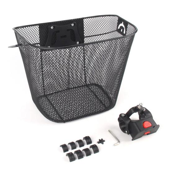 1 Set Bike Basket Large Capacity Easy to Install Metal Mesh Bike Basket