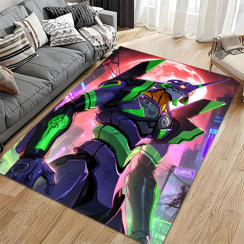Robot Warrior Neon City Design Suitable As a Non-slip Mat for the Living Room or Bedroom Sofa
