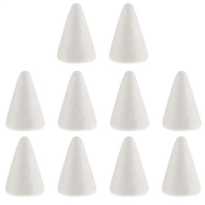 Cone Foam Ball Ornaments 10pcs Christmas Tree Foam Craft Supplies For DIY Christmas Tree Polystyrene Ornaments