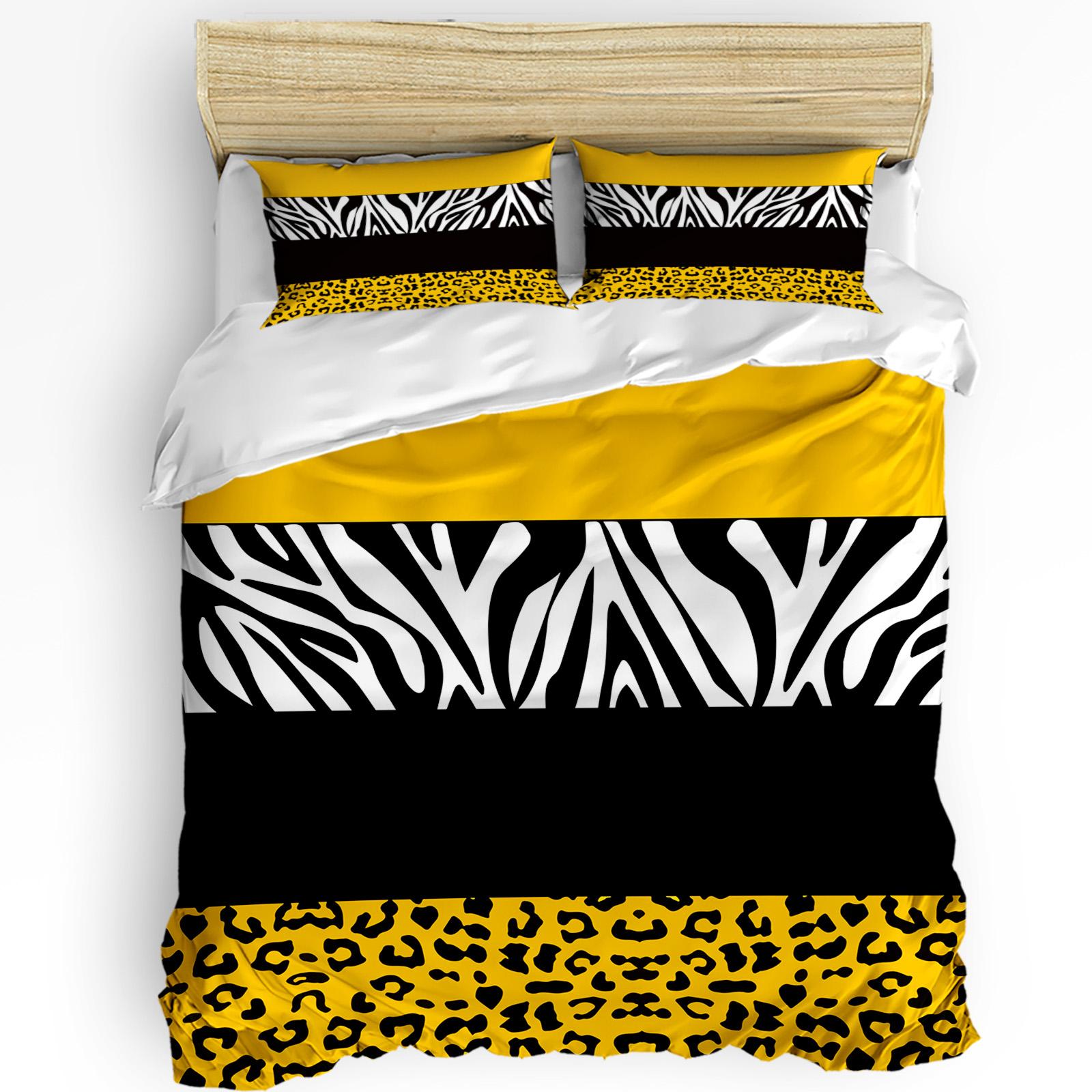 

Leopard Print Animal Skin Texture Dressing Table Duvet Cover with Pillow Case Bedding Set Quilt Cover Double Bed Home Textile EU single(135x200cm)