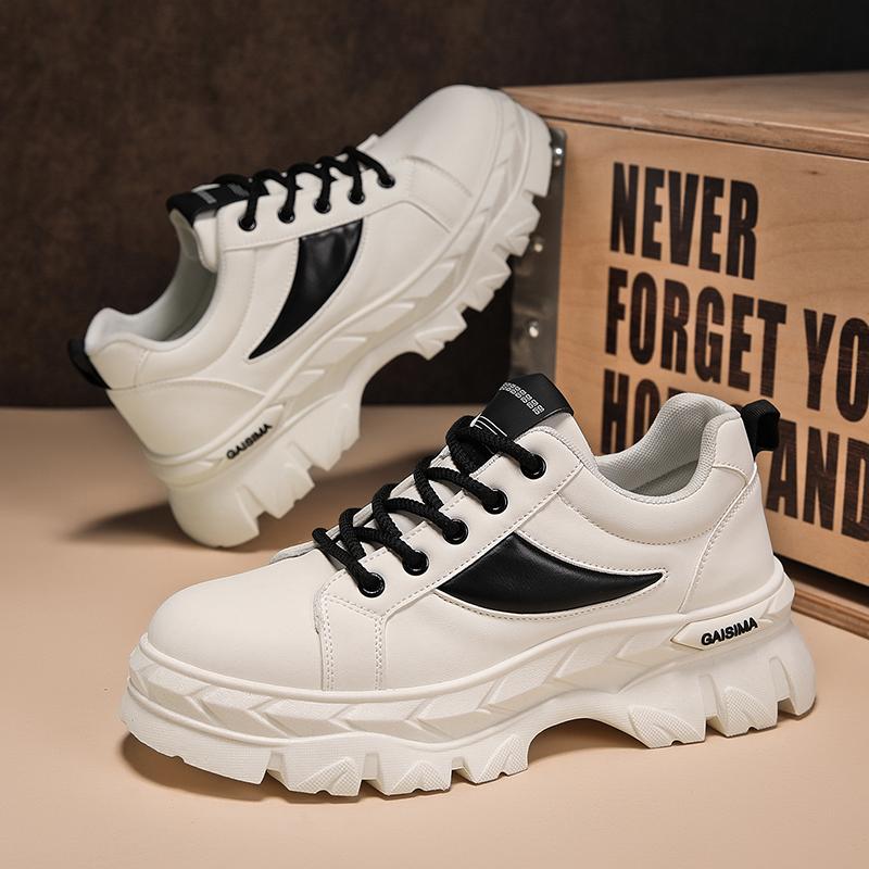 Nové Pánské Klasické Módní Nízké Tenisky na Skateboarding s Tlustou Podrážkou Pohodlné Měkké Podrážky Basketbalové Tenisky