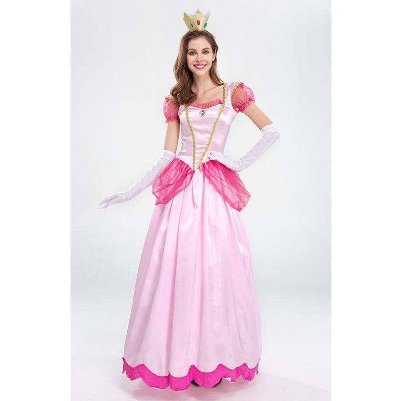 Cosplay's new Mary Peach princess dress, stage dress, court party queen dress, pink peach blossom princess dress