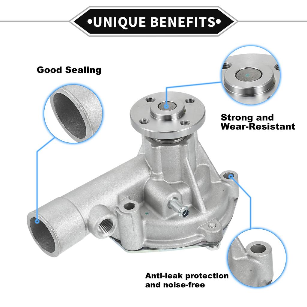 VekAuto Mitsubishi Forklift S4Q S4Q2 Engine Pump Kit with Durable Metal Silver Tone Front Engine Pump and Gasket