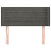 Maison Exclusive - Tête de lit avec oreilles Gris foncé 93x16x78/88 cm Velours