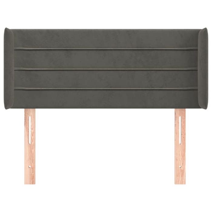 Maison Exclusive - Tête de lit avec oreilles Gris foncé 93x16x78/88 cm Velours