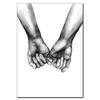 Black and White Love Holding Hands Canvas Painting Wall Art Pictures Nordic Posters and Prints Living Room Corridor Home Decor