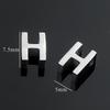 DZ Stainless Steel 26 English 3D Letter Pendant Necklace - Handmade Niche Design