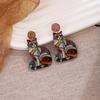Creative Cartoon Design Sense Symphony Swan Cat Earrings, Autumn And Winter Colorful Animals High Sense Unique Earrings Women