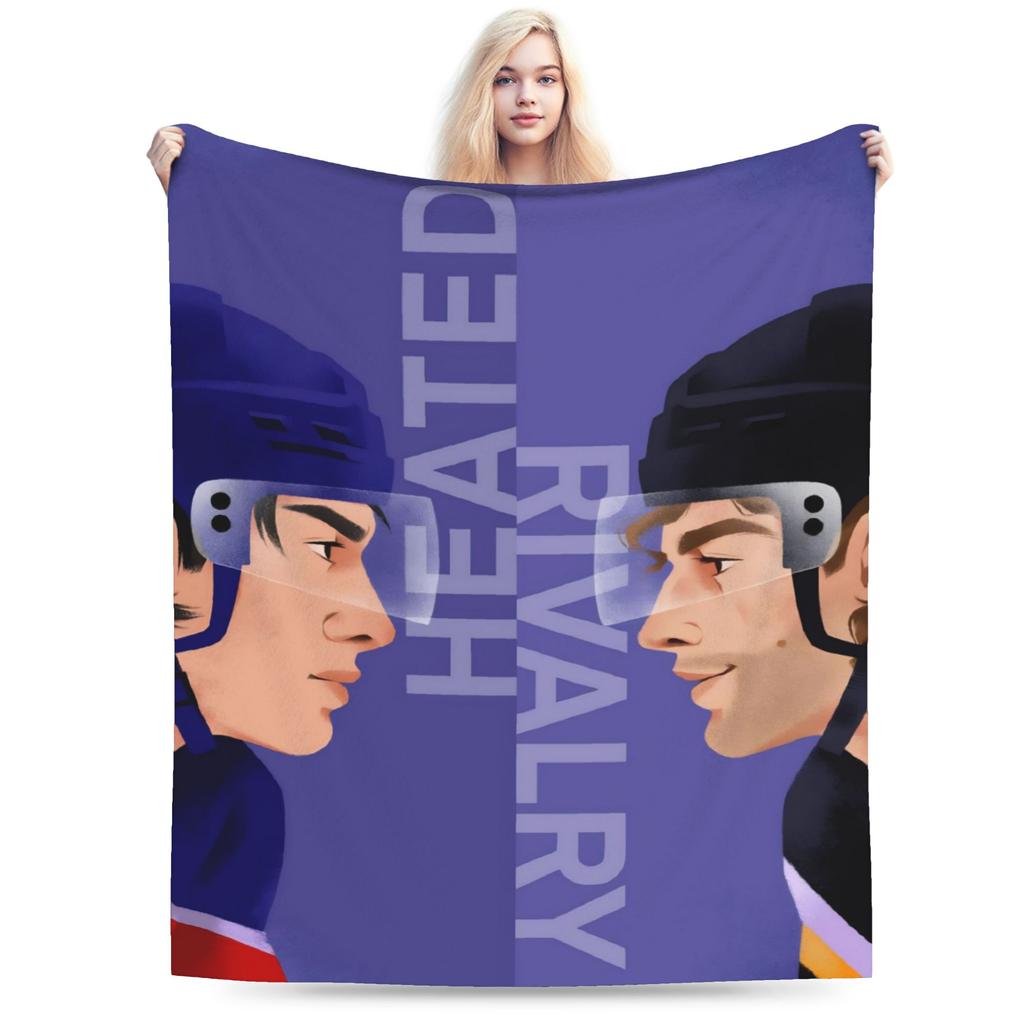 Heated Rivalry Knitted Blankets Fleece Canadian Sports Romance Super Soft Throw Blankets for Bedroom Sofa Bedspread