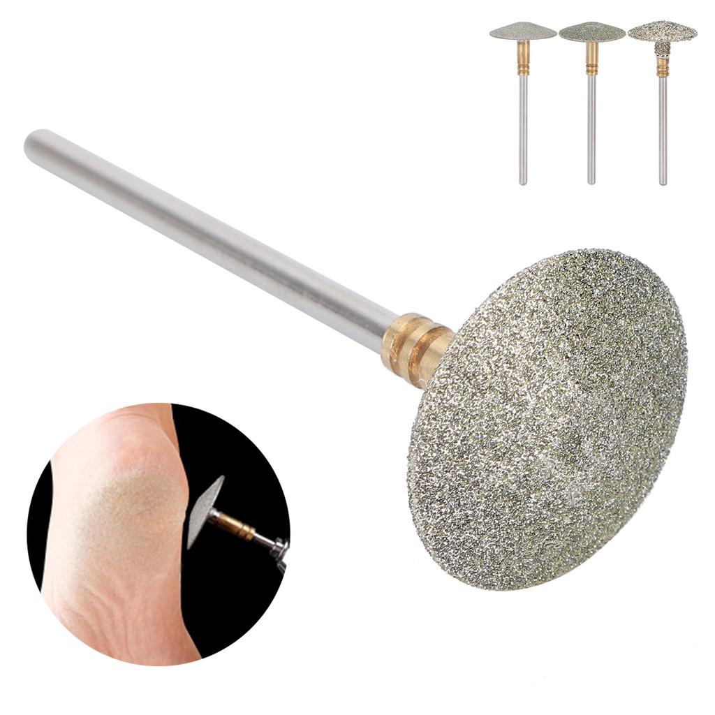 Stainless Steel Pedicure Nail Drill Bit Dead Skin Removal Toe Nail Polishing Grinding 