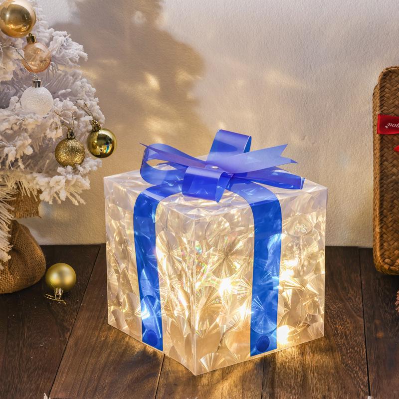 Luminous Cat Eye Christmas Gift Box Decoration for Shopping Malls