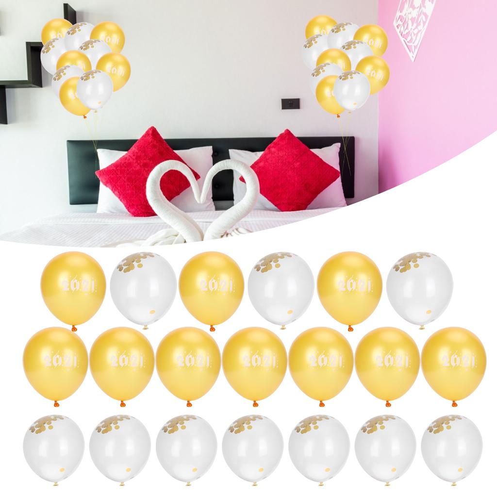 Pailletten-Ballon-Set Heimdekorativer Ballon Zubehör für Abschluss 2021 Neujahrsparty