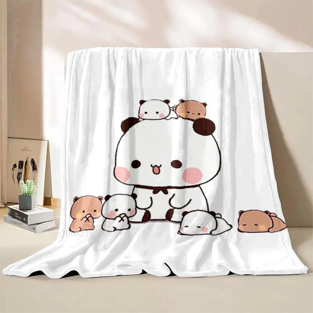 Cartoon Print Bubu And Dudu Soft Plush Flannel Blanket Living Room Bedroom Bed Couch Picnic Blanket