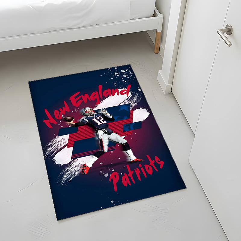 New England Patriots (1) Rug Suitable For Living Rooms Bedrooms Computer Rooms Dining Areas And Placement Under Tables And Chairs Also An Ideal Choice