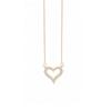 Elegant Zirconia Heart Necklace: Sparkly Full Circle Design, French Princess Style, Simple Clavicle Chain for Women