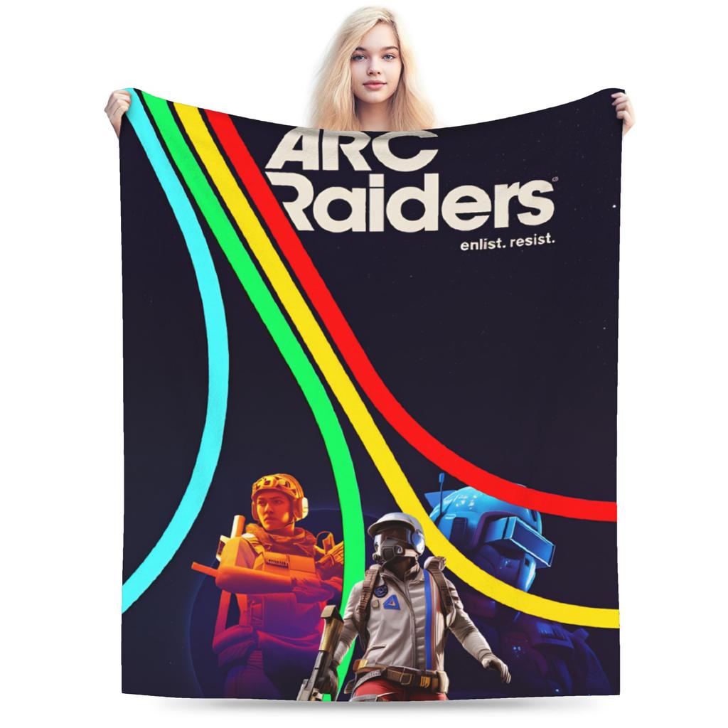 Soft Blankets Kids Adult Decorative Vintage Arc Raiders Dude I Said Friendly Throw Blanket  Flannel Bedspread Sofa Bed Cover